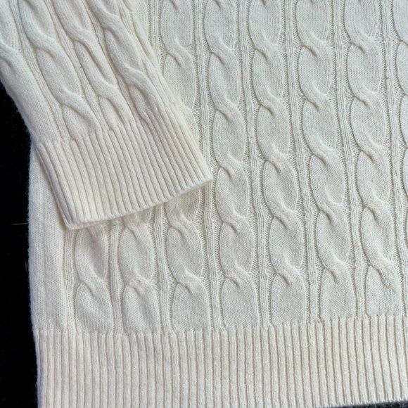 Croft & Barrow Women's Ivory Cable Knit Sweater - Picture 8 of 13